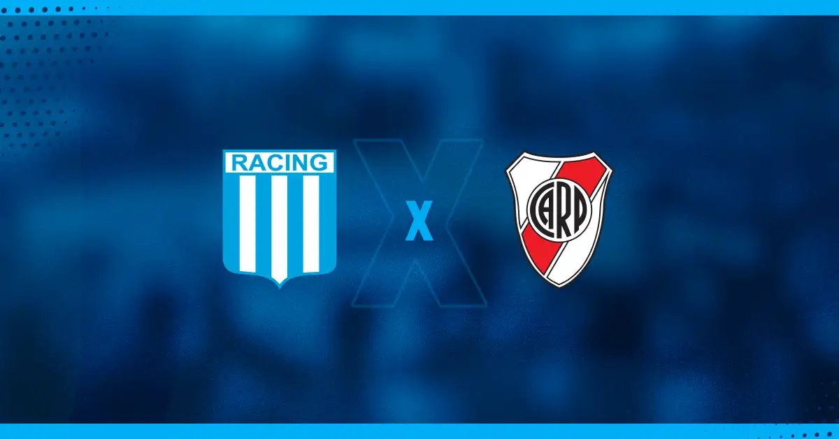 Escudos de Racing x River Plate
