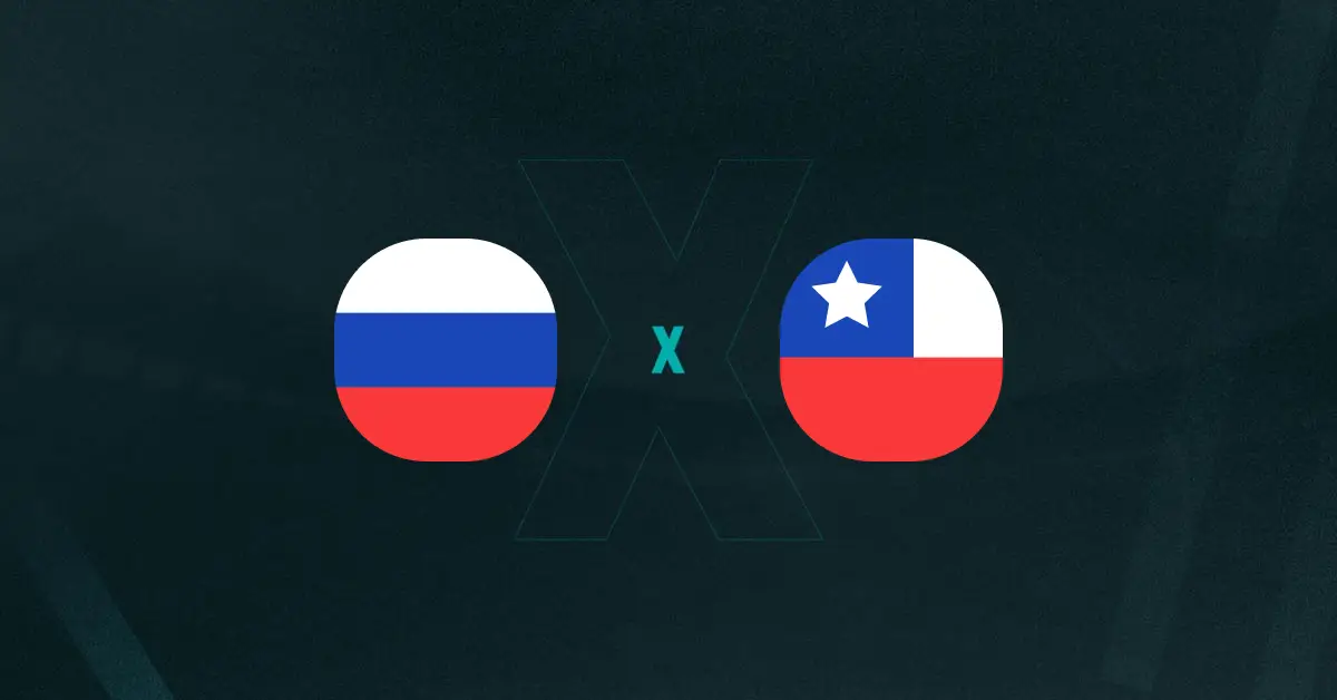 Escudos de Rússia x Chile, que se enfrentam em duelo amistoso