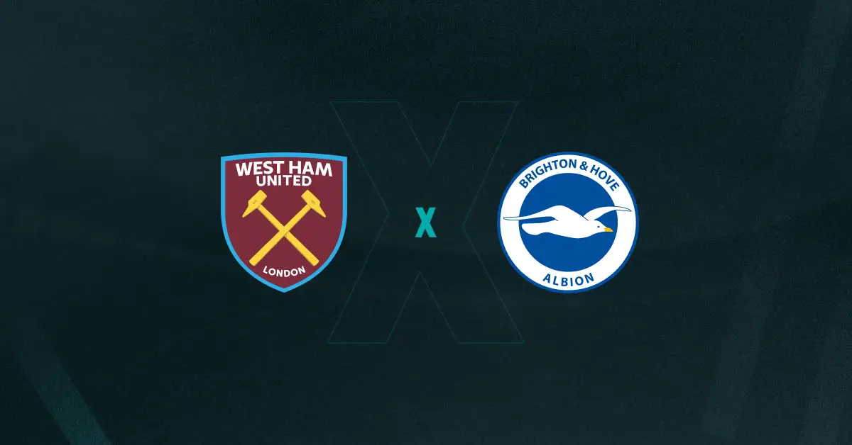 Escudos de West Ham x Brighton