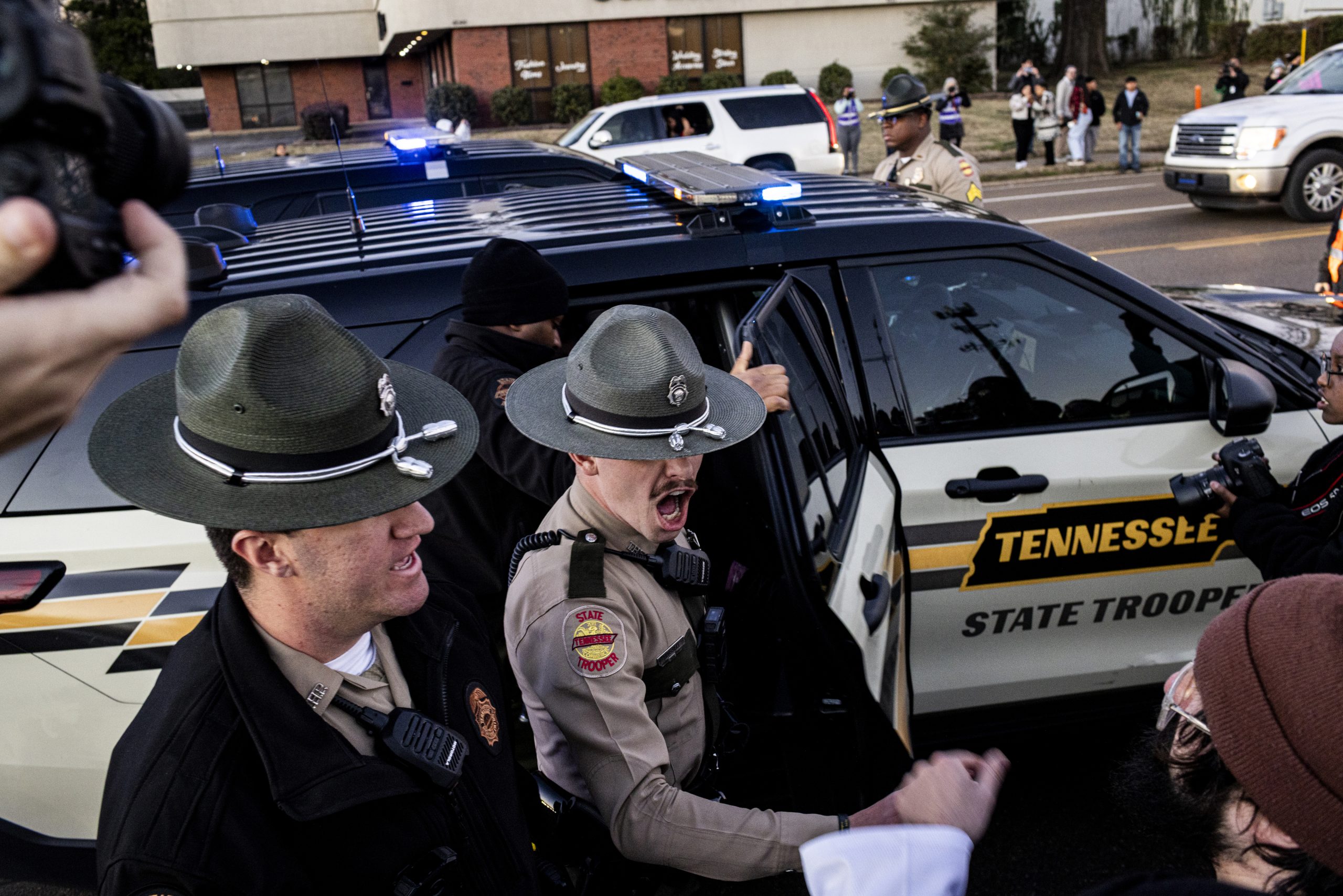 A peaceful anti-ICE march turned ugly when the Tennessee Highway Patrol drove into the crowd, hitting at least three people