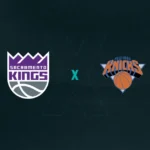 Escudos de Sacramento Kings e New York Knicks, que se enfrentam pela NBA