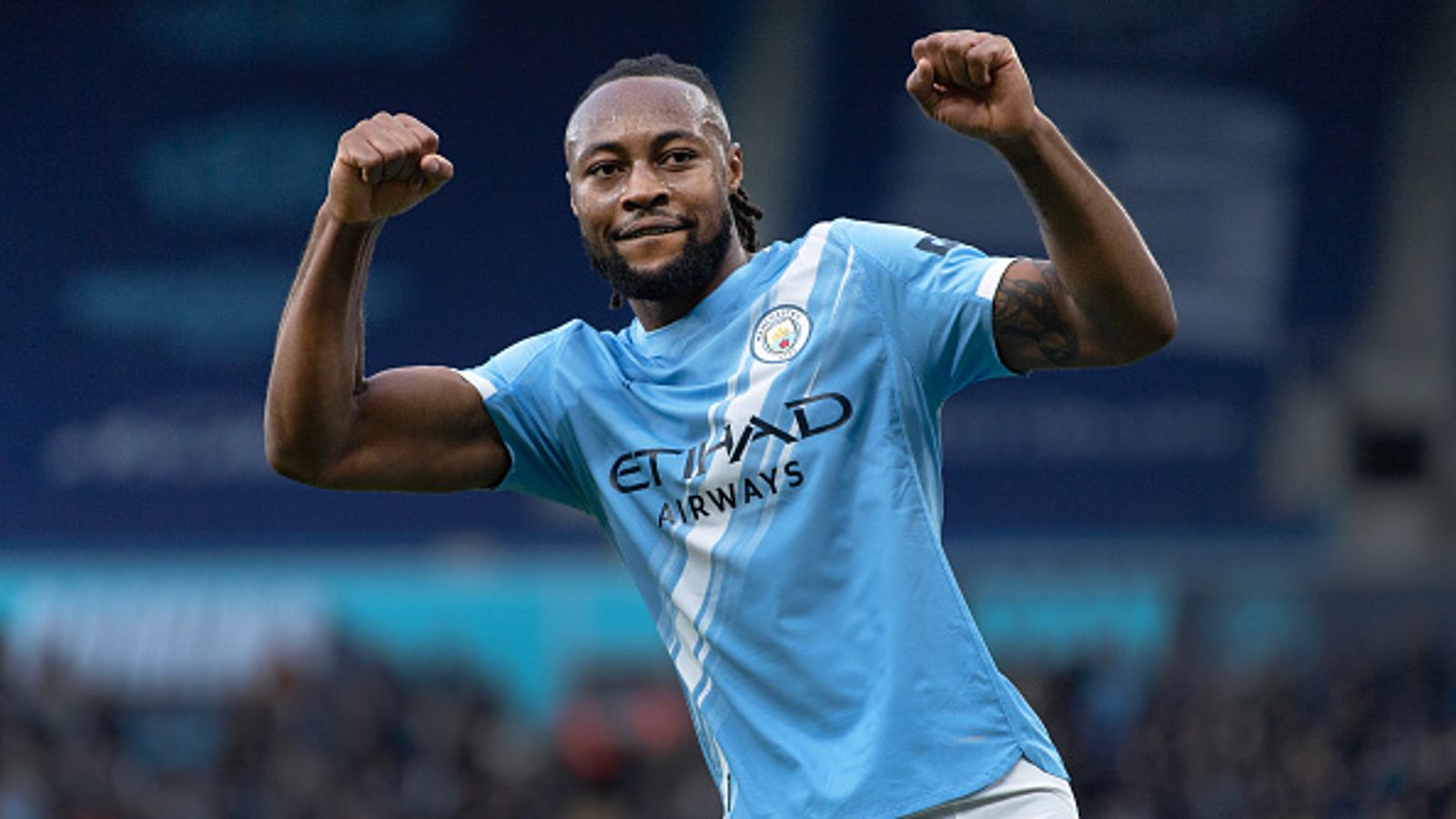 MANCHESTER, ENGLAND - JANUARY 24: Antoine Semenyo of Manchester City during the Premier League match between Manchester City and Wolverhampton Wanderers at Etihad Stadium on January 24, 2026 in Manchester, England. (Photo by Visionhaus/Getty Images)