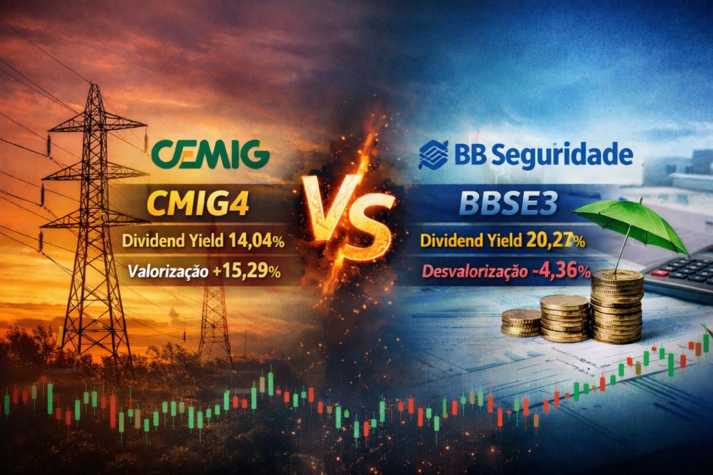 Cemig (CMIG4) ou BB Seguridade (BBSE3)? Duas ações de dividendos que unem renda alta e valorização na Bolsa