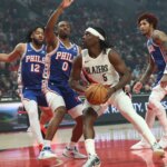 Tyrese Maxey, short-handed Sixers fall to Trail Blazers